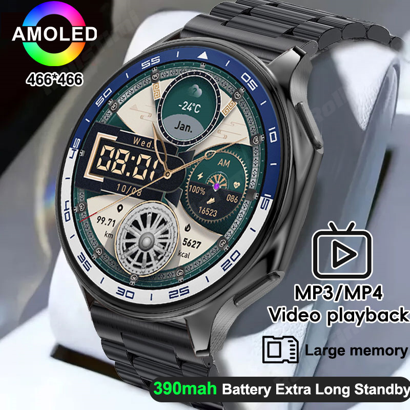 Timex Watches Smartwatch - 1.43 AMOLED akıllı saat 3D surround