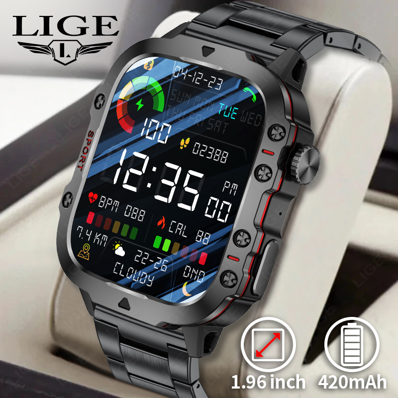 Smartwatch Rugged Watches For Men - 2026 Sağlam Askeri Spor Akıllı Saat