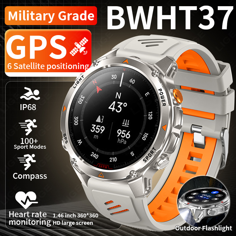 Smartwatch Watches For Men - LIGE Sağlam GPS Takip Akıllı Saat
