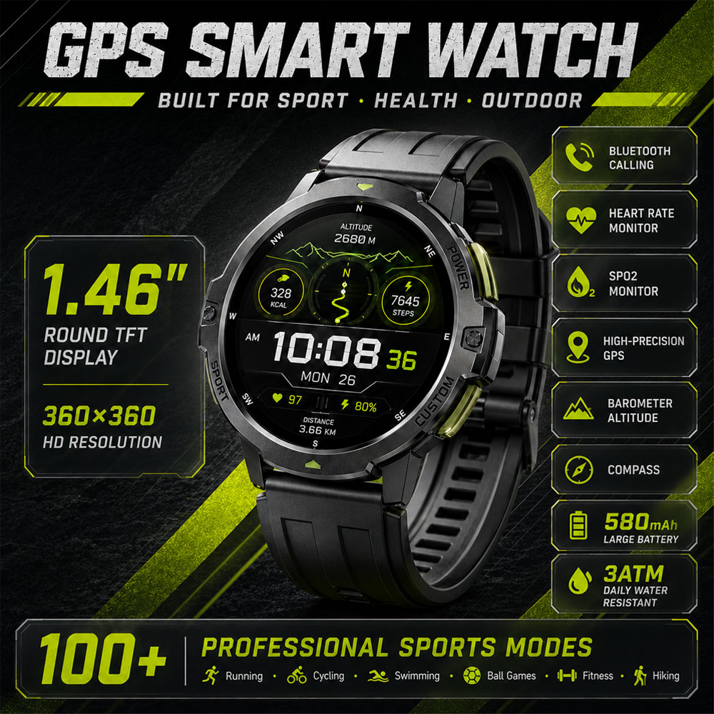 Timex Watches Smartwatch - YENİ Askeri GPS Akıllı Saat 3ATM