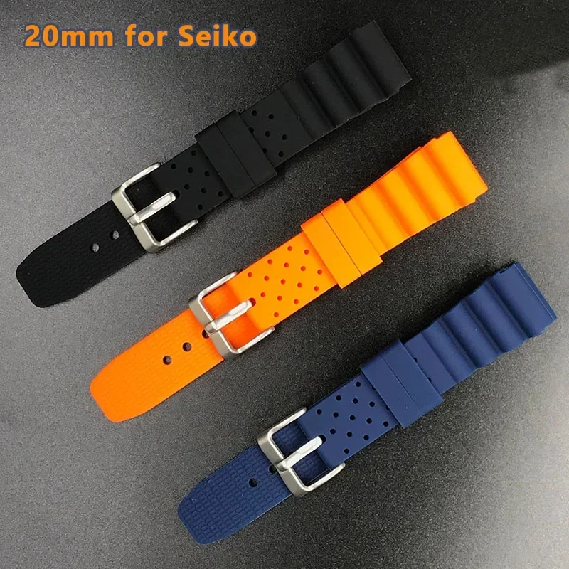 Citizen Watches Smartwatch - Silikon bilezik 20mm Seiko dalış kayışı