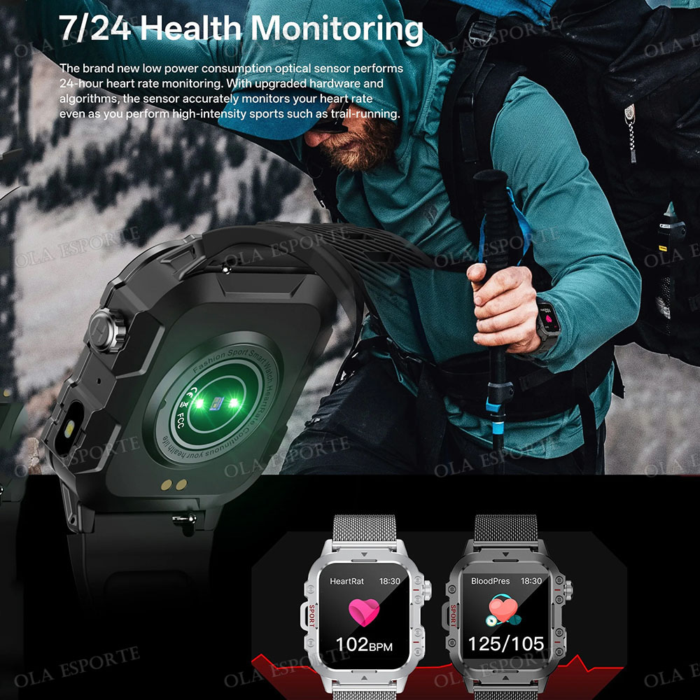 2026 Yeni Sağlam Askeri GPS Ak - Smartwatch Rugged Watches For Men incelemesi ve fiyatı