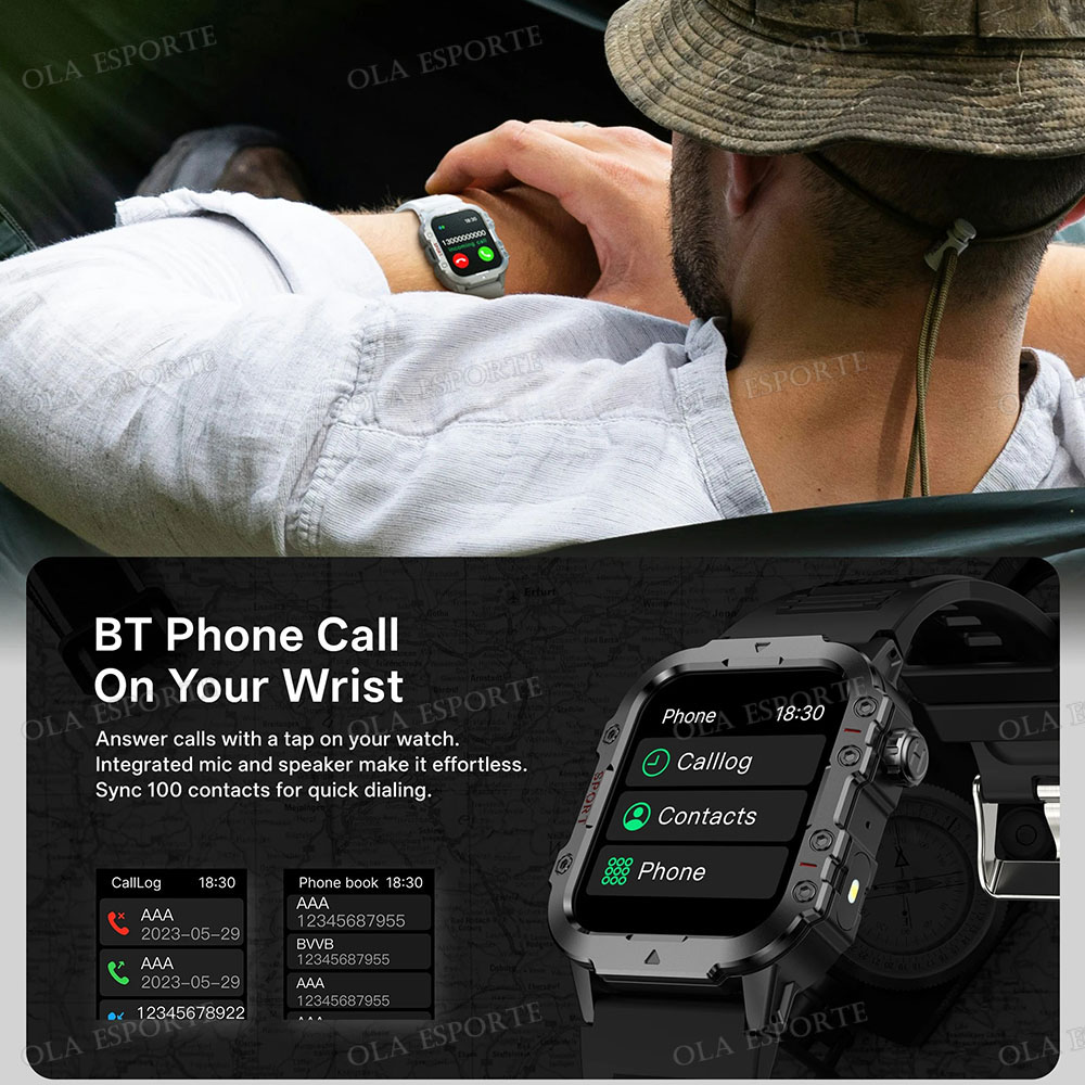 2026 Yeni Sağlam Askeri GPS Ak - Smartwatch Rugged Watches For Men incelemesi ve fiyatı