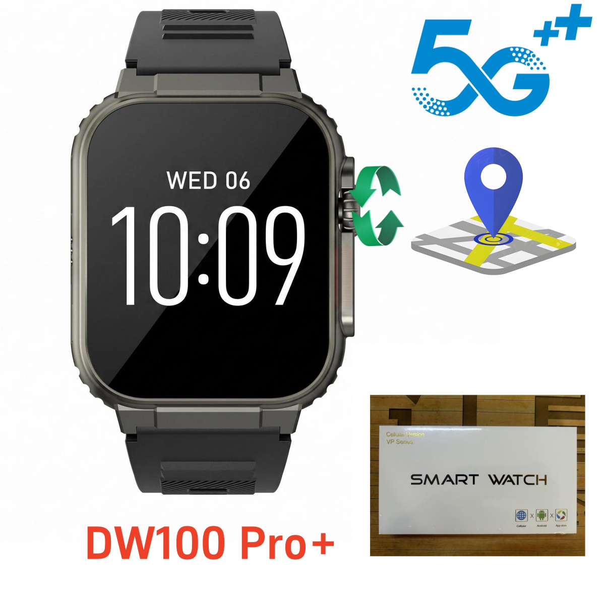 DW100 Pro plus Touch ID Akıllı - Heart Rate Gps Watch incelemesi ve fiyatı