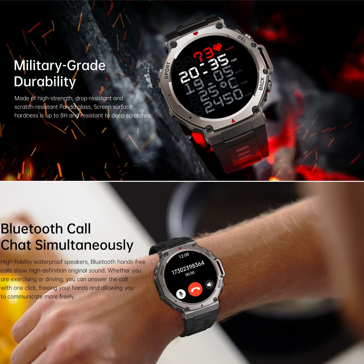 2025 Yeni Askeri Akıllı İzle D - Watch Vs Smartwatch incelemesi ve fiyatı