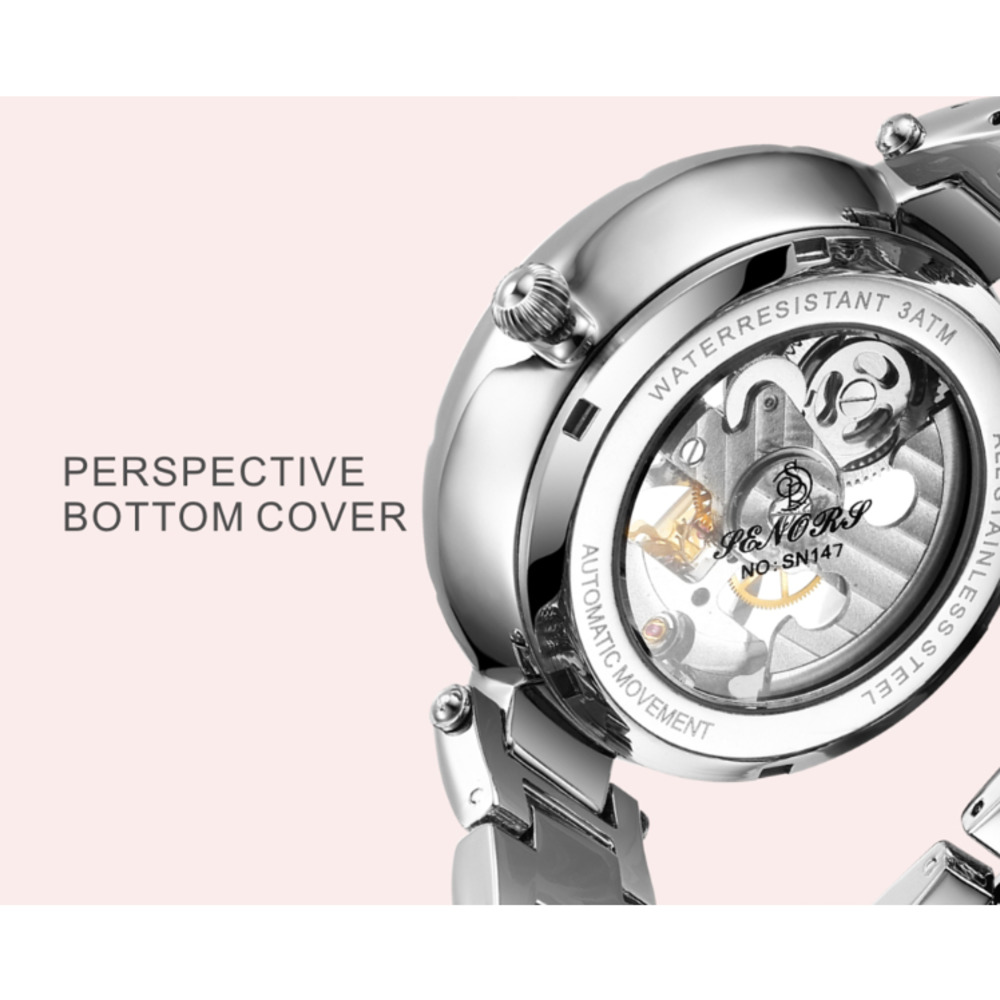 Lüks kadın su geçirmez iskelet - Skeleton Mechanical Watch incelemesi ve fiyatı