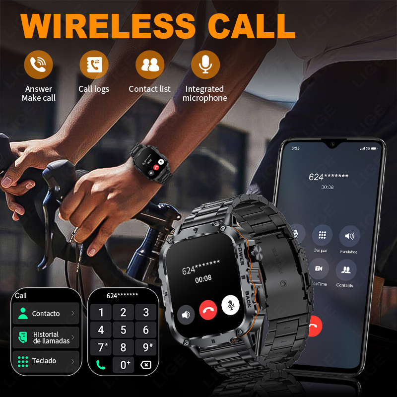 LIGE 2025 Sağlam Askeri akıllı - Smartwatch Rugged Watches For Men incelemesi ve fiyatı