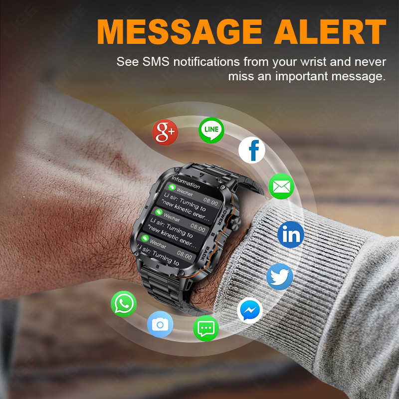 LIGE 2025 Sağlam Askeri akıllı - Smartwatch Rugged Watches For Men incelemesi ve fiyatı