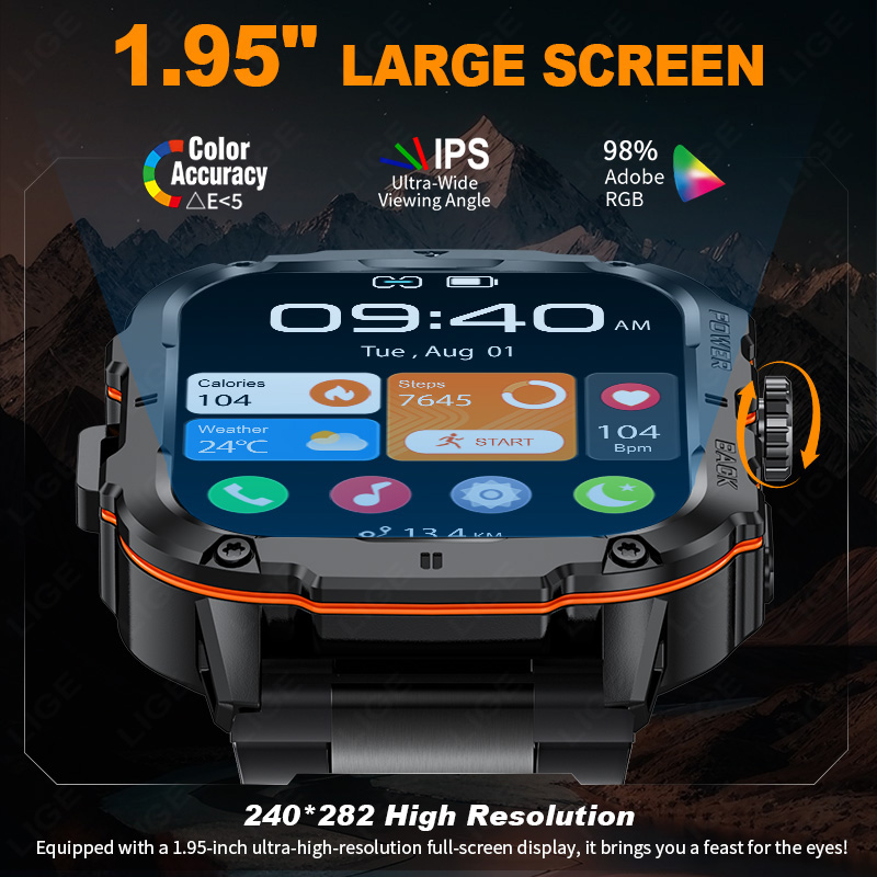LIGE 2025 Sağlam Askeri akıllı - Smartwatch Rugged Watches For Men incelemesi ve fiyatı
