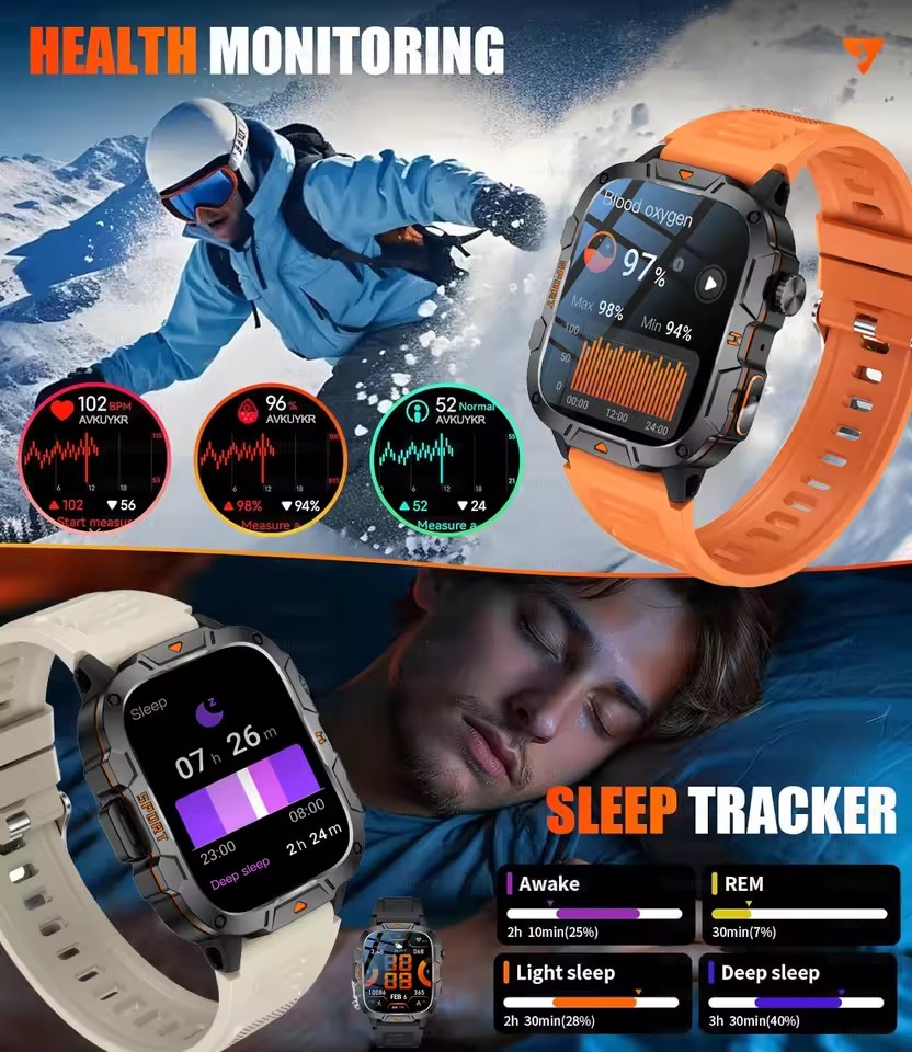 Yeni Sağlam Askeri Açık Hava G - Smartwatch Rugged Watches For Men incelemesi ve fiyatı