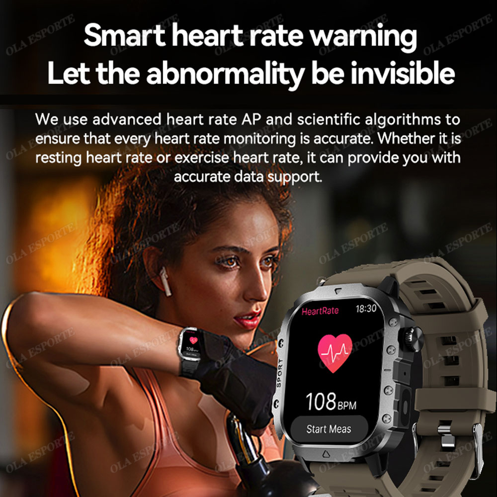 Yeni Sağlam Askeri El Feneri A - Smartwatch Rugged Watches For Men incelemesi ve fiyatı
