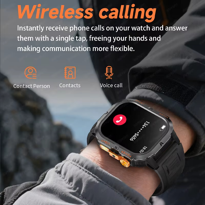 2026 Sağlam 1200mAh büyük Pil  - Smartwatch Rugged Watches For Men incelemesi ve fiyatı