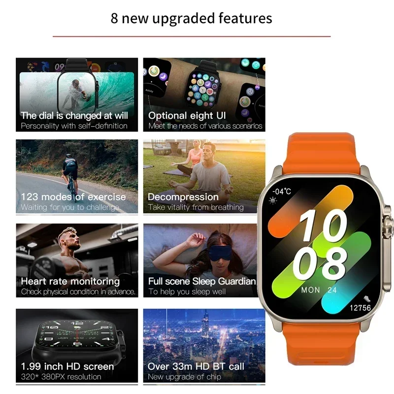 Yeni Seri 9 Watch PK HK8 PRO M - Smartwatch Watches For Men With Gps incelemesi ve fiyatı