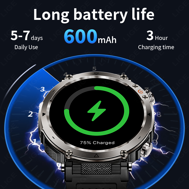 Yeni Askeri Açık Hava Akıllı S - Smartwatch Watches For Men incelemesi ve fiyatı