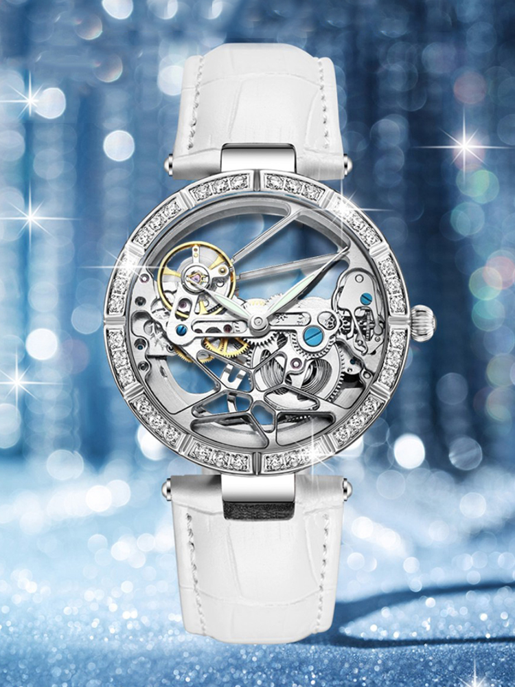 Lüks İskelet Gümüş Kadran Moda - Skeleton Mechanical Watch incelemesi ve fiyatı