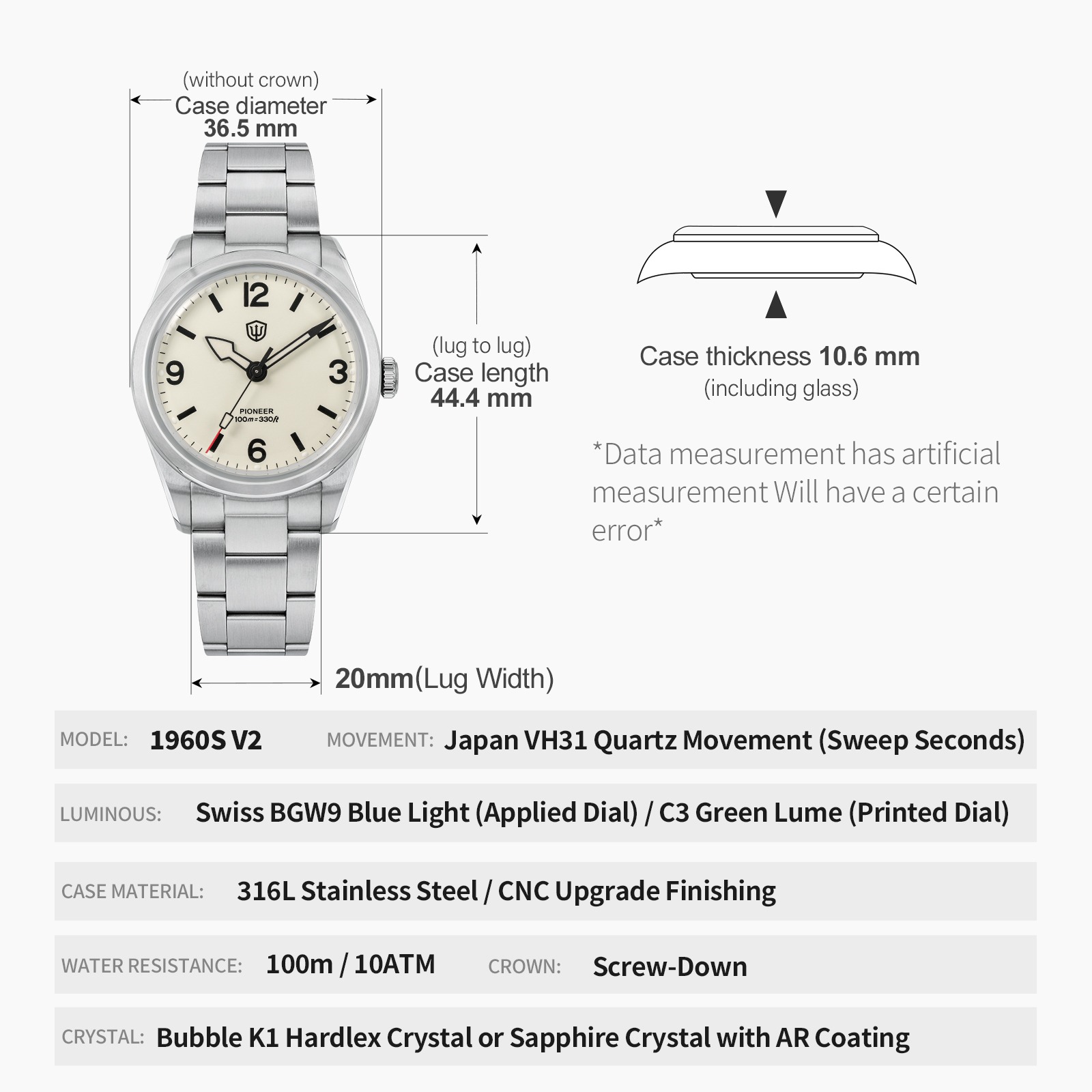 Watchdives WD1960S V2 Vintage  - Smartwatch Casual Watches For Men incelemesi ve fiyatı